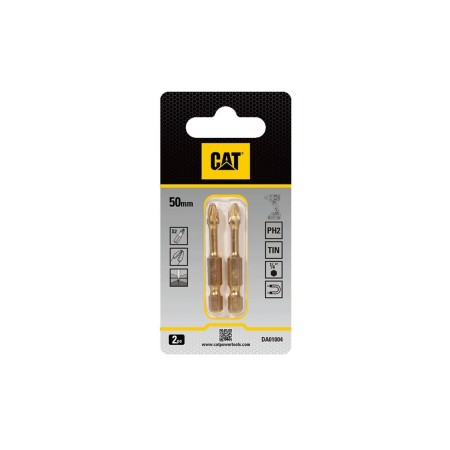 CAT Μύτη κατσαβιδιού σταυρός με μέγεθος PH2 50mm συσκευασία 2τεμ. DA01004