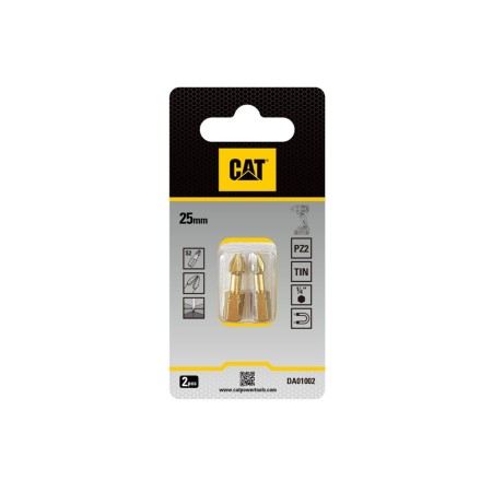 CAT Μύτη κατσαβιδιού αστέρι με μέγεθος PZ2 25mm συσκευασία 2τεμ. DA01002