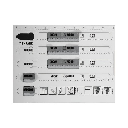 CAT Λάμα σέγας ξύλου 115mm T101B σετ:5τεμ. DA06003