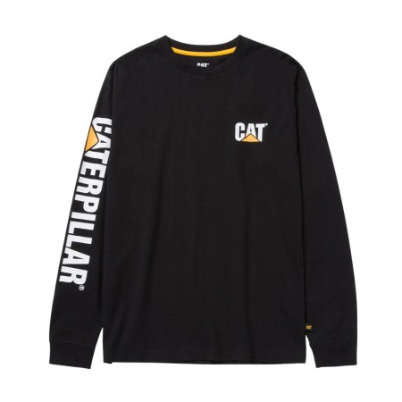 CAT Μπλουζάκι μακρυμάνικο trademark tee μαύρο L 1510034-016