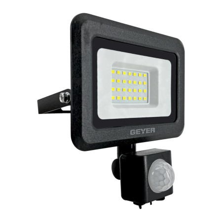 GEYER Προβολέας led μαύρος με ανιχνευτή κίνησης 20W 4000K LPRM20CES