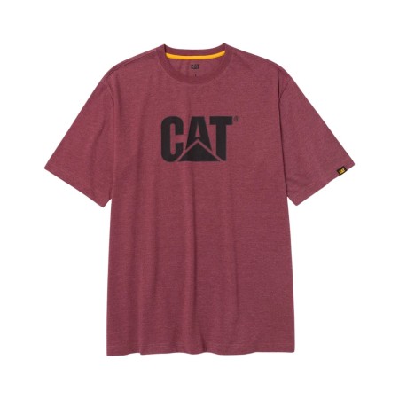 CAT Μπλουζάκι κοντομάνικο βυσσινί tm logo M 1510305-12610