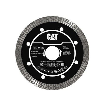 CAT Δίσκος κοπής διαμαντέ Turbo Super Thin (Gres) με δαχτυλίδι 125x22.23x1.4mm DA09032-1