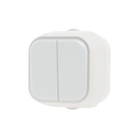 GEYER Διακόπτης a/r διπλός IP54 H2-B220M-W λευκός