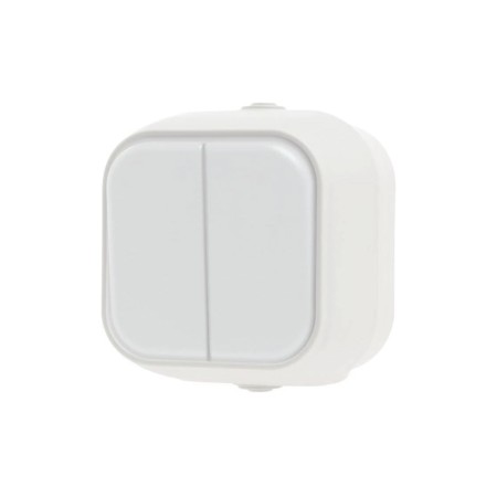 GEYER Διακόπτης a/r διπλός IP54 H2-B220M-W λευκός