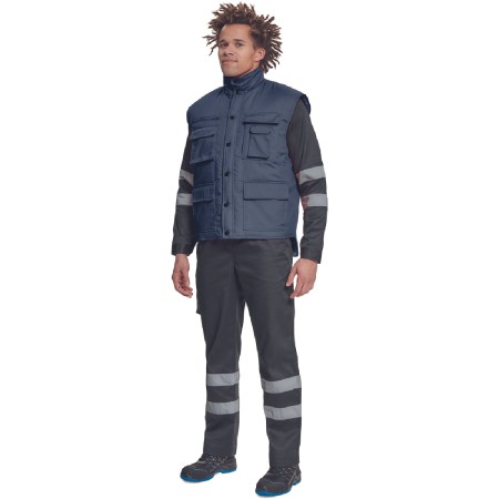 ΓΙΛΕΚΟ ΕΡΓΑΣΙΑΣ TRITON ΜΠΛΕ 4+2 ΤΣΕΠΕΣ 100%poly, 135g/m²