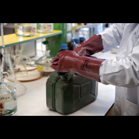 Γάντια χημικών Νο4 PVC πετρελαίου 10''-27cm Redstart