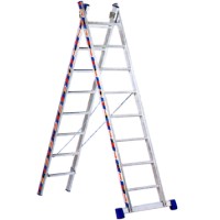Σκάλα επαγγελματική αλουμινίου διπλή - 2*08 σκαλιά ύψος Α/Β: 2,25m/3,50m.
