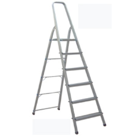 Σκάλα οικιακή αλουμινίου 4+1 σκαλιά ύψος: 1,20m.