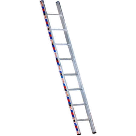 Σκάλα επαγγελματική αλουμινίου μονή - 19 σκαλιά ύψος: 5,00m.