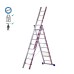 Σκάλα επαγγελματική αλουμινίου τριπλή - 3*12 σκαλιά ύψος Α/Β/Γ:3,25m/5,50m/8,25m.