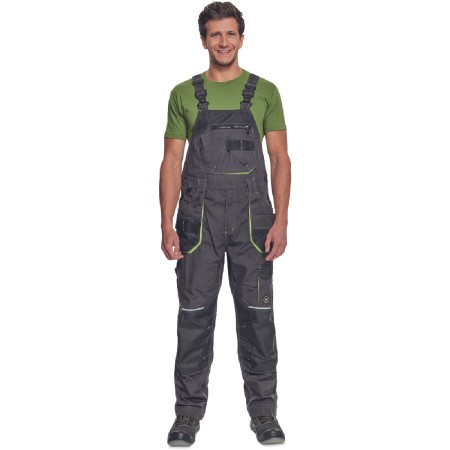 ΦΟΡΜΑ ΕΡΓΑΣΙΑΣ ΜΕ ΤΙΡΑΝΤΕΣ GREENDALE  ΑΝΘΡΑΚΙ/ΛΑΙΜ 65%poly-35%cott, 270 g/m² No 48/M