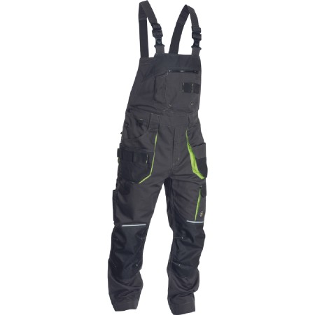 ΦΟΡΜΑ ΕΡΓΑΣΙΑΣ ΜΕ ΤΙΡΑΝΤΕΣ GREENDALE  ΑΝΘΡΑΚΙ/ΛΑΙΜ 65%poly-35%cott, 270 g/m² No 48/M