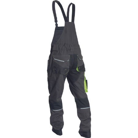 ΦΟΡΜΑ ΕΡΓΑΣΙΑΣ ΜΕ ΤΙΡΑΝΤΕΣ GREENDALE  ΑΝΘΡΑΚΙ/ΛΑΙΜ 65%poly-35%cott, 270 g/m² No 48/M