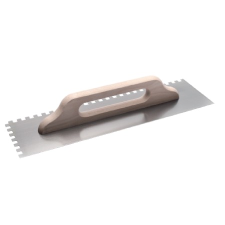 COME Σπάτουλα κόλλας ξύλινη λαβή 6Χ6 500x140x0.6mm 321-N
