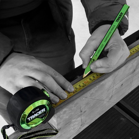 TRACER Μολύβι μαραγκών με ξύστρα 12τεμ. ACP1