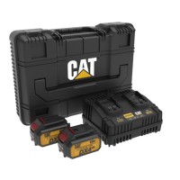 CAT Set 2 Μπαταρίες λιθίου 18V 4Ah με διπλό φορτιστή & βαλίτσα DXK900