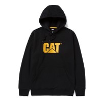 CAT Μπλούζα φούτερ με κουκούλα trademark μαύρη L W10646