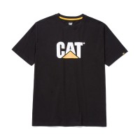 CAT Μπλουζάκι κοντομάνικο μαύρο tm logo S 1510305