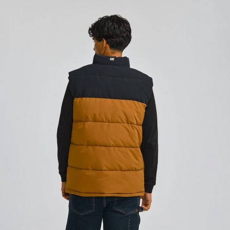 CAT Γιλέκο εργασίας arctic zone καφέ-μπλε L W12430