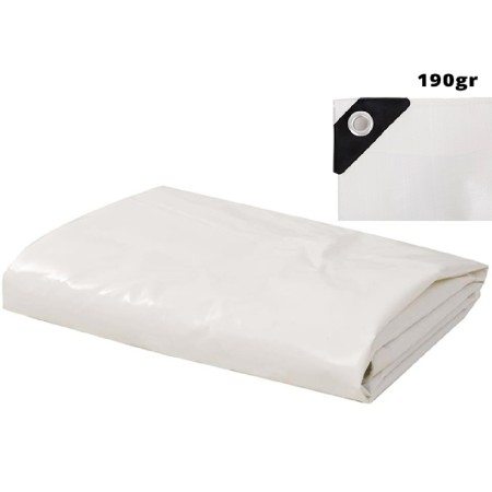 Μουσαμάδες 190gr 3 * 4m λευκοί αδιάβροχοι με κρίκους