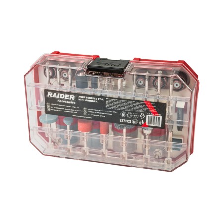 RAIDER Πολυεργαλείου εξαρτήματα σετ 227τεμ. σε κασετίνα 138407