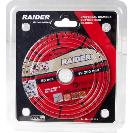 RAIDER Δίσκος διαμαντέ Laser πολλαπλών υλικών 125x22.2mm RD-DD24 162203