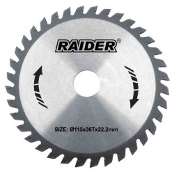 RAIDER Δίσκος κοπής ξύλου Φ25,4/Φ190/40Δόντια 163129